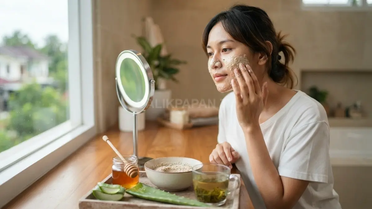Oatmeal, lidah buaya, teh hijau, dan madu dapat membantu menenangkan serta menjaga kelembapan kulit sehari-hari. (BTV/AI)