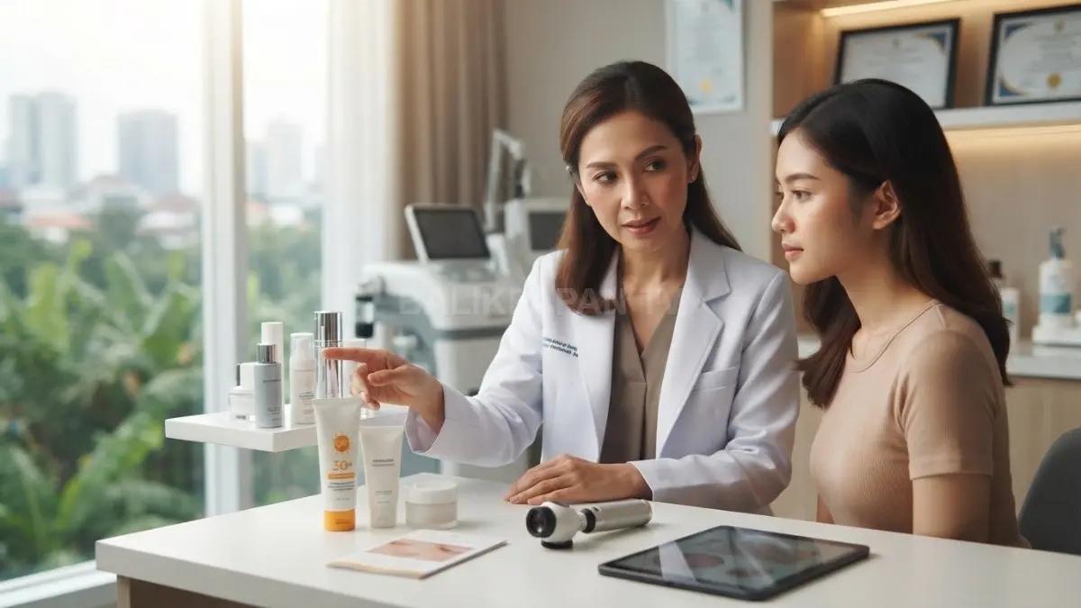 Sunscreen harian membantu melindungi kulit dari paparan UV sekaligus menjadi bagian penting dalam rutinitas perawatan. (BTV/AI)