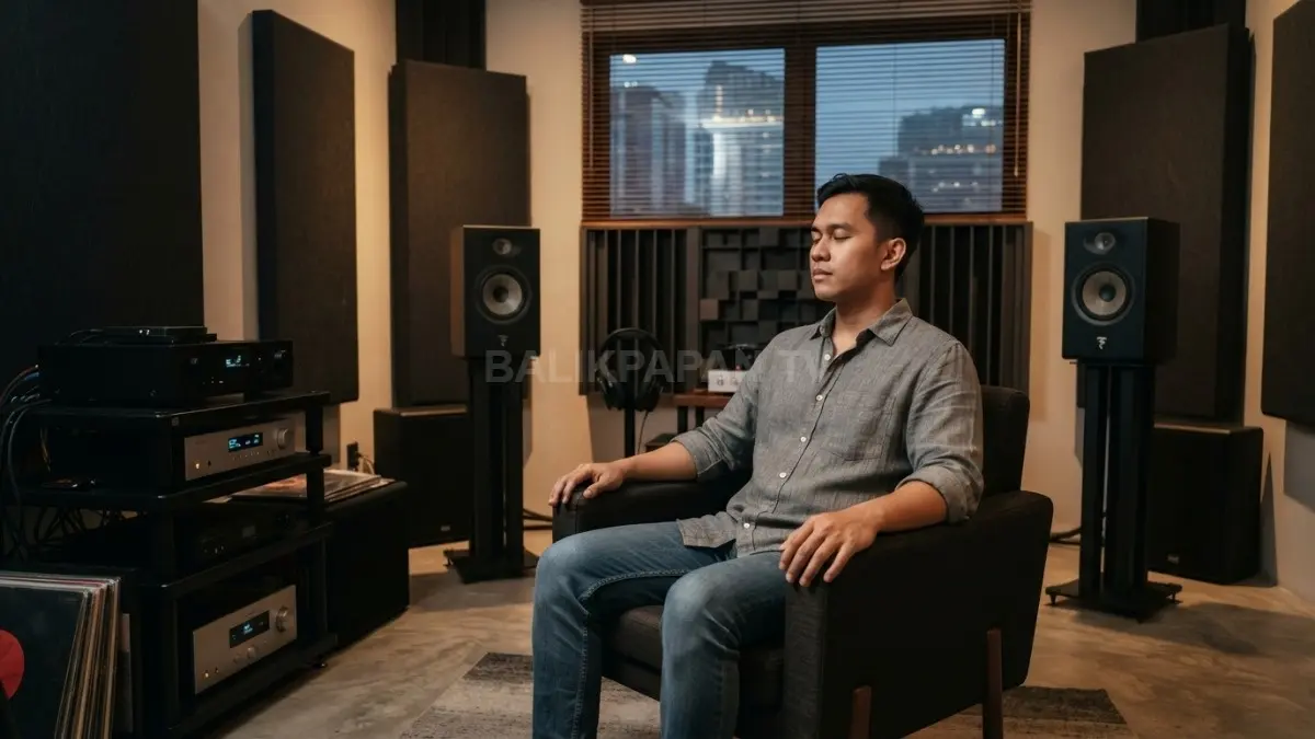 Ukuran dan bentuk ruangan memengaruhi respons bass, sehingga posisi duduk dapat membuat suara terdengar berbeda (BTV/AI)
