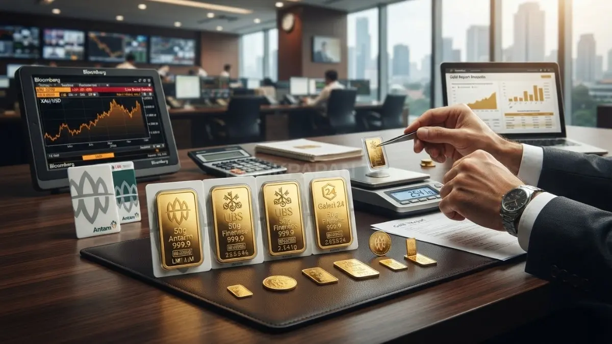Harga buyback Antam, UBS, dan Galeri 24 berbeda menurut gramasi, dengan Galeri 24 tertinggi pada beberapa ukuran [BTV:AI]