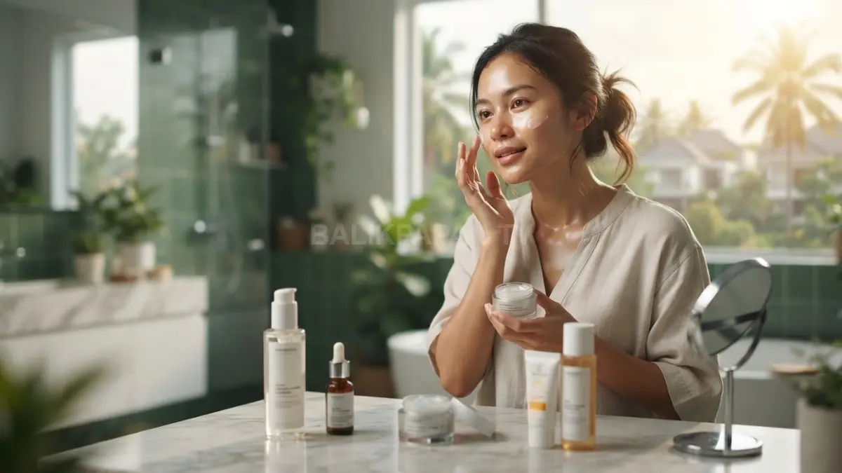 Kulit berminyak tetap nyaman dengan lima langkah skincare sederhana, terutama saat cuaca panas dan lembap. (BTV/AI)