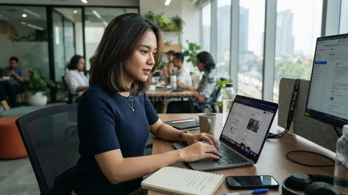 Menulis konten digital melatih kreativitas, komunikasi, riset, dan kemampuan menyusun ide dengan bantuan teknologi AI (BTV/AI)
