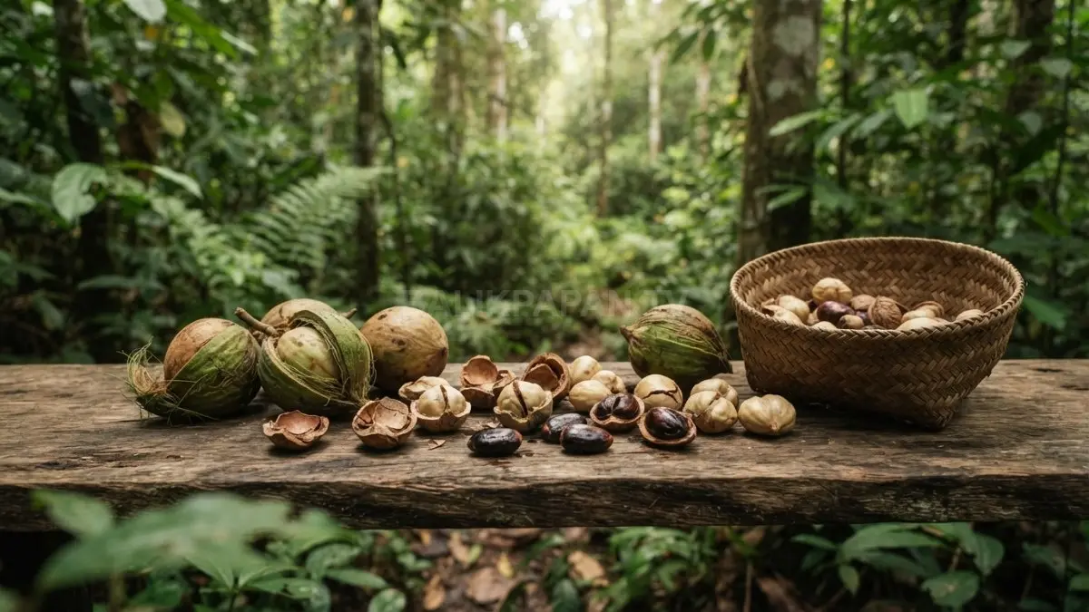 Pemanfaatan alami buah kemiri khas Kalimantan Meratus menghadirkan kebaikan tradisi untuk keindahan rambut Anda. (BTV/Ai)