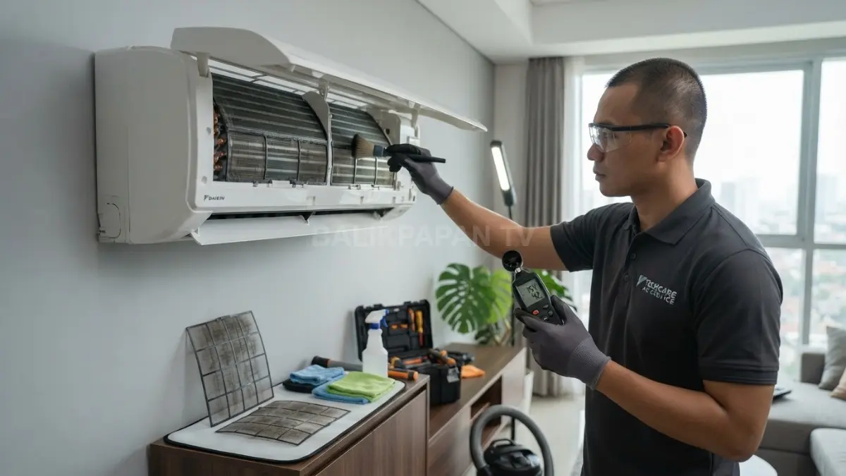 Perawatan AC rutin membantu menjaga udara dingin, hemat energi, dan mencegah kerusakan lebih cepat optimal (BTV/AI)
