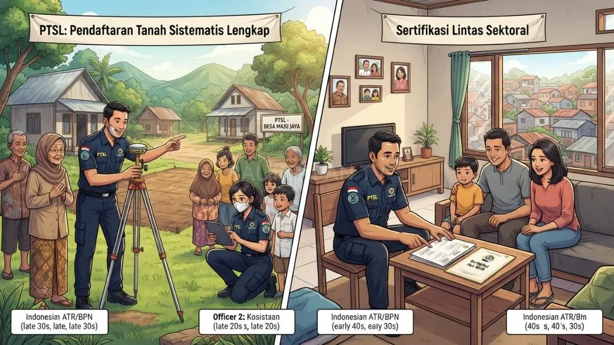 PTSL dan sertifikasi lintas sektoral memperluas akses legalitas tanah bagi masyarakat berpenghasilan rendah di Indonesia [BTV:AI]