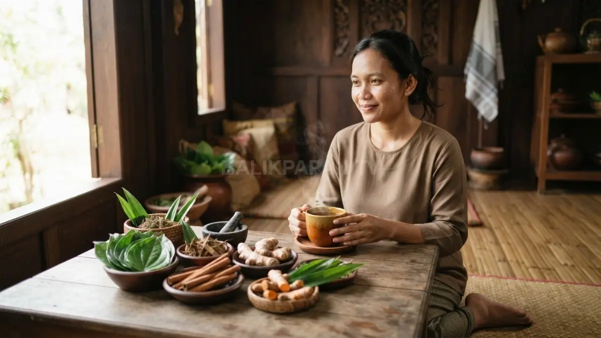 Ramuan jamu herbal tradisional Bugis diproses secara higienis untuk menjaga kesehatan dan kesegaran tubuh. (BTV/Ai)