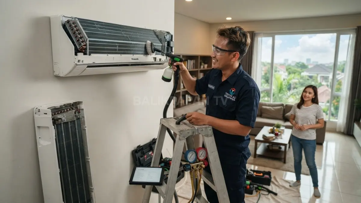 Servis AC berkala membantu menjaga kinerja, efisiensi, dan memperpanjang usia perangkat di rumah. (BTV/AI)
