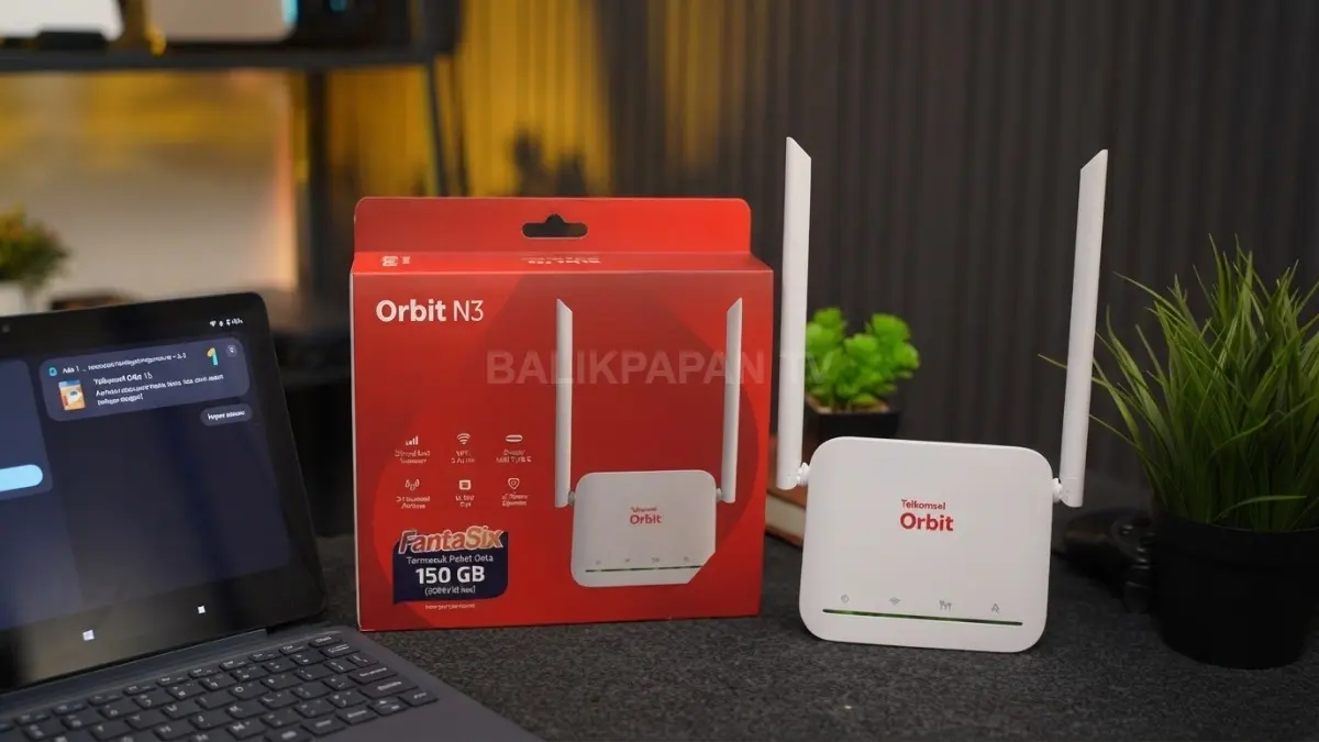 Telkomsel Orbit N3 menjadi alternatif internet rumahan tanpa instalasi kabel fiber. Dalam pengujian, modem berbasis jaringan 4G LTE ini mencatat kecepatan unduh sekitar 34 Mbps dan unggah 24 Mbps, serta mampu digunakan untuk streaming hingga 2160p dan bermain Mobile Legends dengan lancar di lokasi pengujian. (BTV/AI)