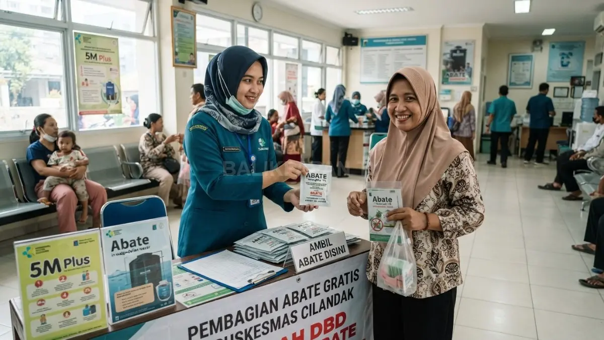 Ilustrasi bubuk Abate yang dibagikan gratis melalui fasilitas kesehatan pemerintah untuk membantu mencegah perkembangbiakan nyamuk. (BTV/AI)