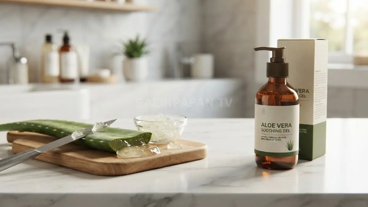 Lidah buaya segar dan produk skincare memiliki keunggulan berbeda dalam keamanan, kebersihan, serta konsistensi penggunaan harian. (BTV/AI)
