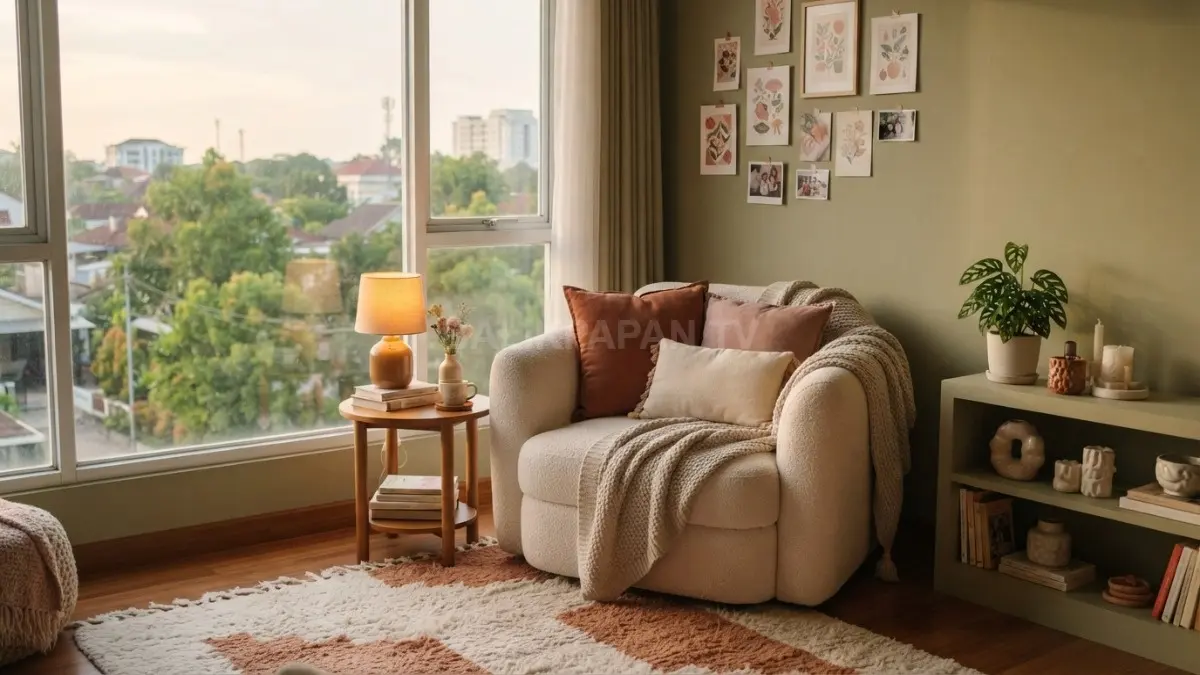 Makeover kamar bertahap dapat dimulai dari dekorasi kecil, pencahayaan, karpet, tirai, hingga furnitur baru. (BTV/AI)