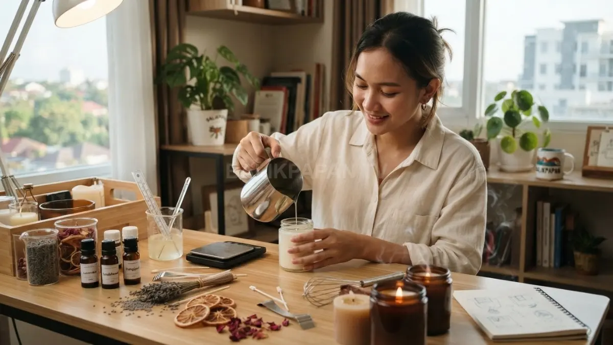 Membuat lilin aromaterapi menjadi hobi kreatif, menyenangkan, praktis, dan produktif untuk mengisi akhir pekan (BTV/AI)
