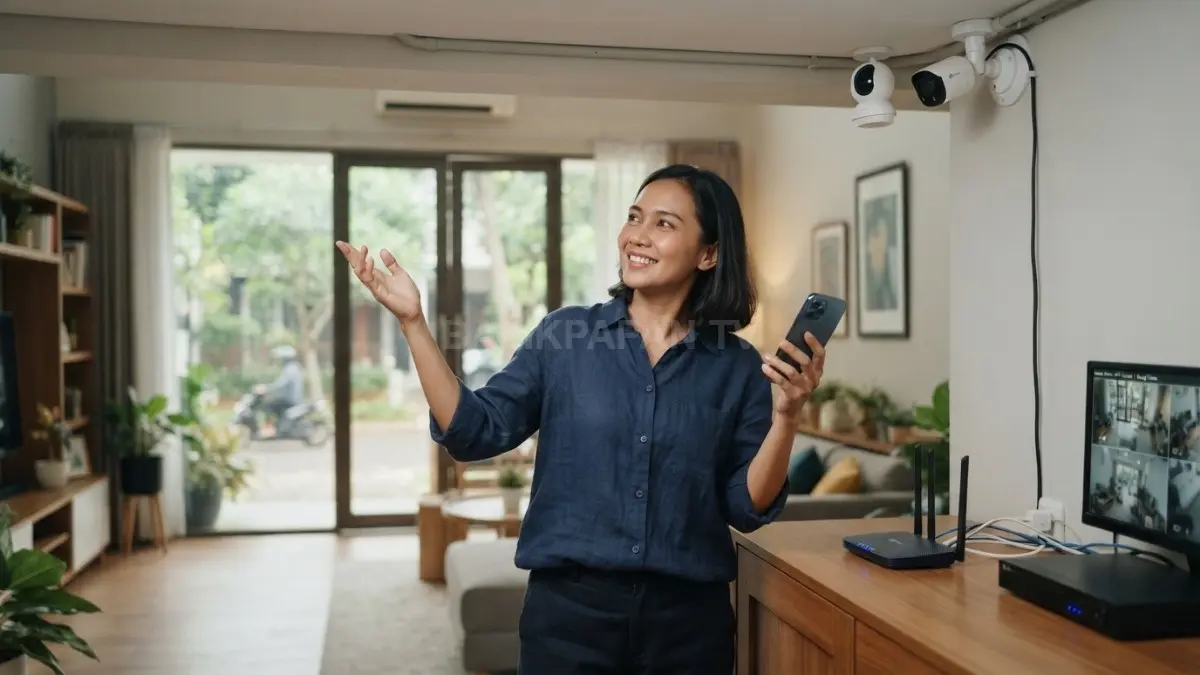 Wi-Fi dan kabel punya keunggulan berbeda, sehingga pilihan CCTV sebaiknya disesuaikan kebutuhan rumah, jaringan, dan jumlah kamera. (BTV/AI)
