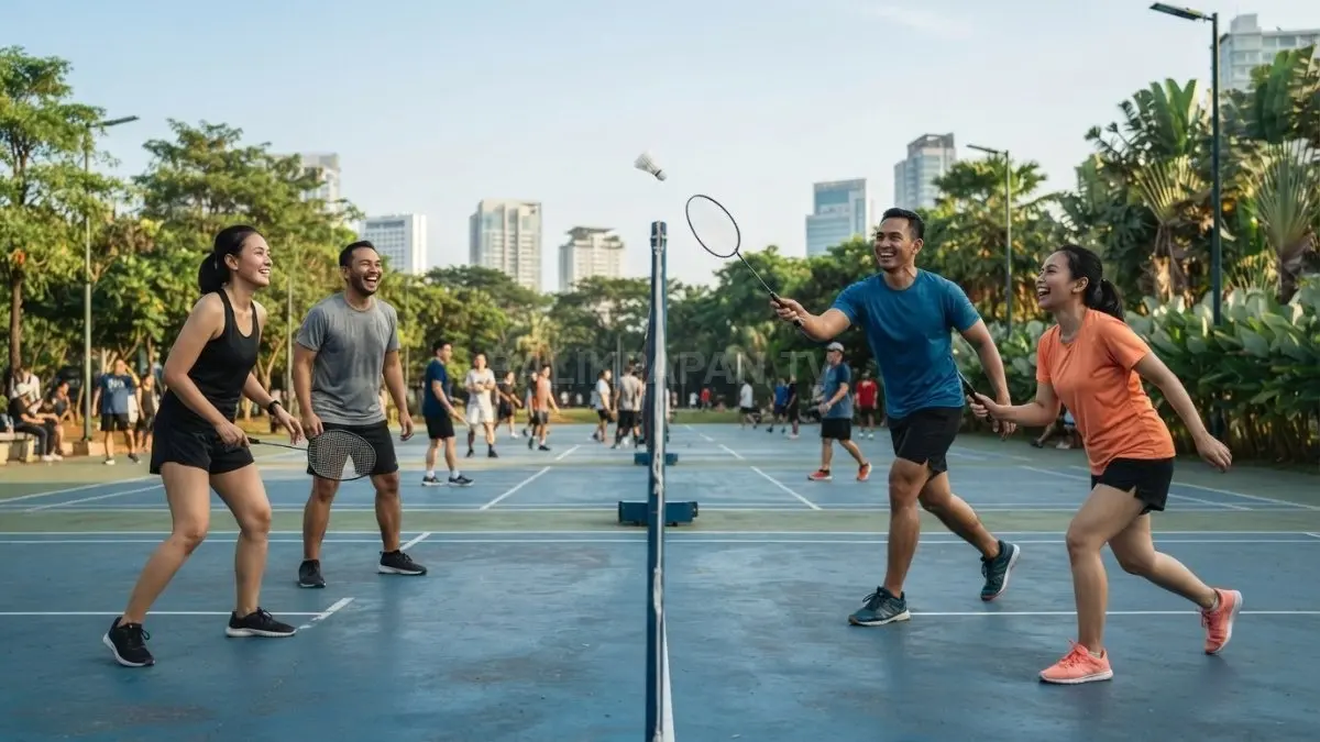 Badminton menjadi olahraga santai yang menyenangkan, fleksibel, dan membantu memenuhi kebutuhan aktivitas fisik mingguan (BTV/AI)