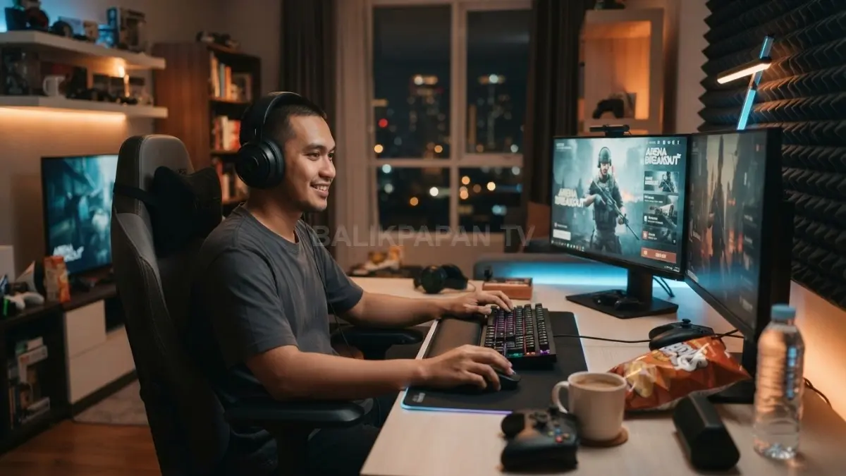Hobi gaming menjadi aktivitas rekreasi menyenangkan yang melatih keterampilan, selama waktu dan pengeluaran dikelola seimbang. (BTV/AI)
