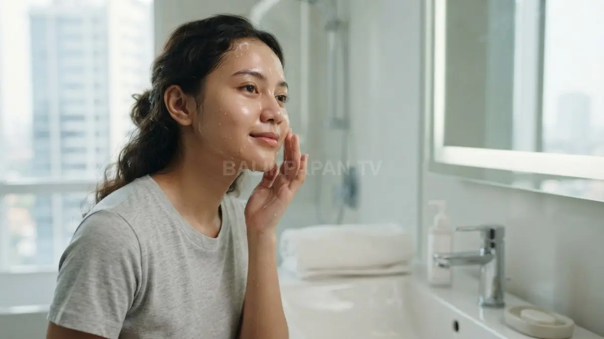 Pembersih wajah terlalu keras dapat membuat kulit kering, kesat, tertarik, dan nyaman setelah mencuci muka (BTV/AI)
