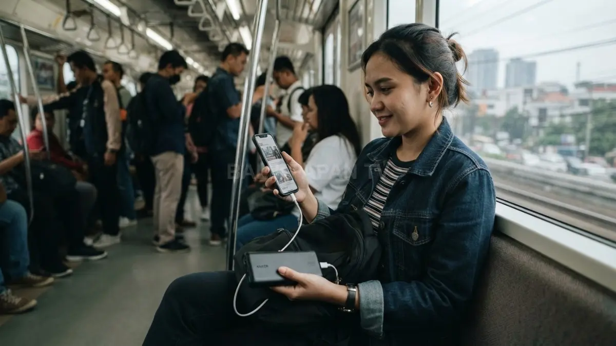 Perbedaan kapasitas power bank 10.000 mAh dan 20.000 mAh memengaruhi durasi penggunaan harian secara signifikan (BTV/AI)
