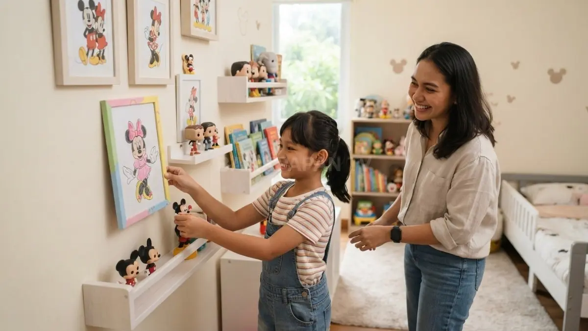  Galeri mini Mickey dan Minnie membantu anak menata koleksi sekaligus belajar memilih, merawat, menjaga benda (BTV/AI)

