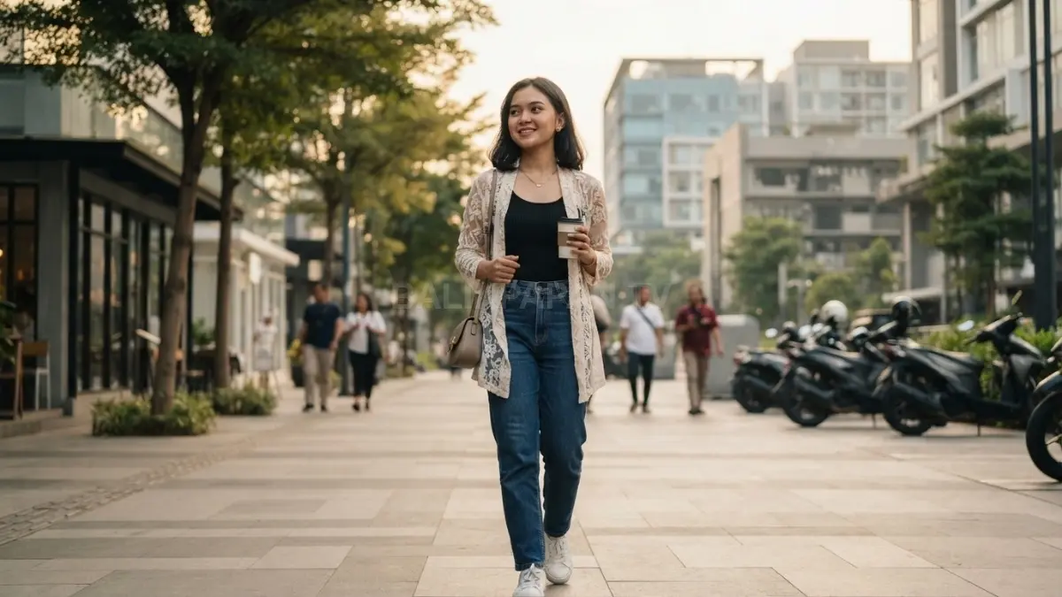 Kebaya klasik sebagai outer berpadu inner sederhana menciptakan gaya anggun, fleksibel, dan modern untuk acara keluarga (BTV/AI).
