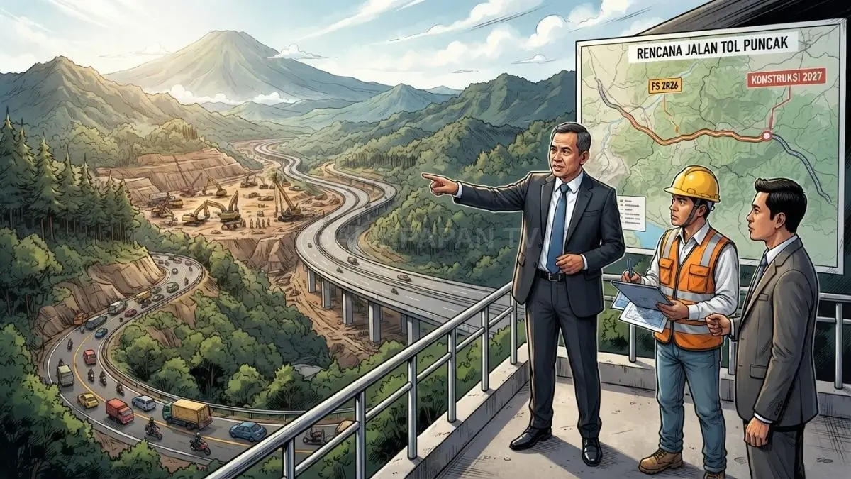 Menteri PU Dody Hanggodo menargetkan FS Tol Puncak selesai 2026 sebelum konstruksi dimulai 2027 [BTV:AI]