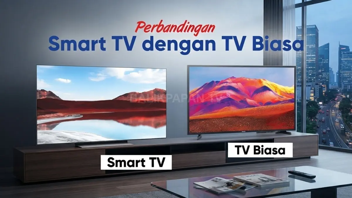 Perbandingan Smart TV dan TV biasa membantu memilih perangkat hiburan sesuai kebutuhan rumah modern (BTV/AI)
