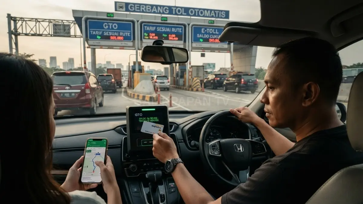 Perjalanan tol perlu memperhatikan rute, kartu elektronik, dan saldo agar diskon tarif berlaku lancar [BTV:AI]