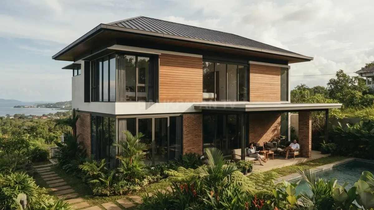 Rumah minimalis Jerman berkonsep Passive House mengutamakan efisiensi energi, insulasi, jendela berkinerja tinggi, dan ventilasi. (BTV/AI)