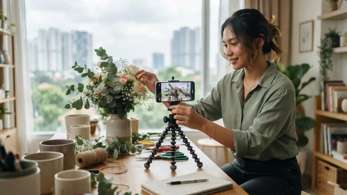 Video proses kreatif membantu melatih kemampuan merekam, menyunting, dan bercerita tanpa harus tampil sebagai figur (BTV/AI)

