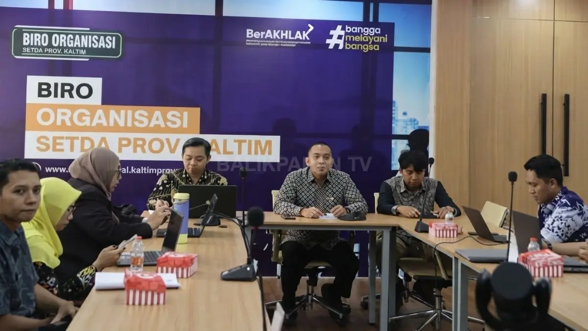 Kegiatan Focus Group Discussion BRIN bersama sejumlah perangkat daerah Pemerintah Provinsi Kalimantan Timur membahas penelitian nilai publik e-government.