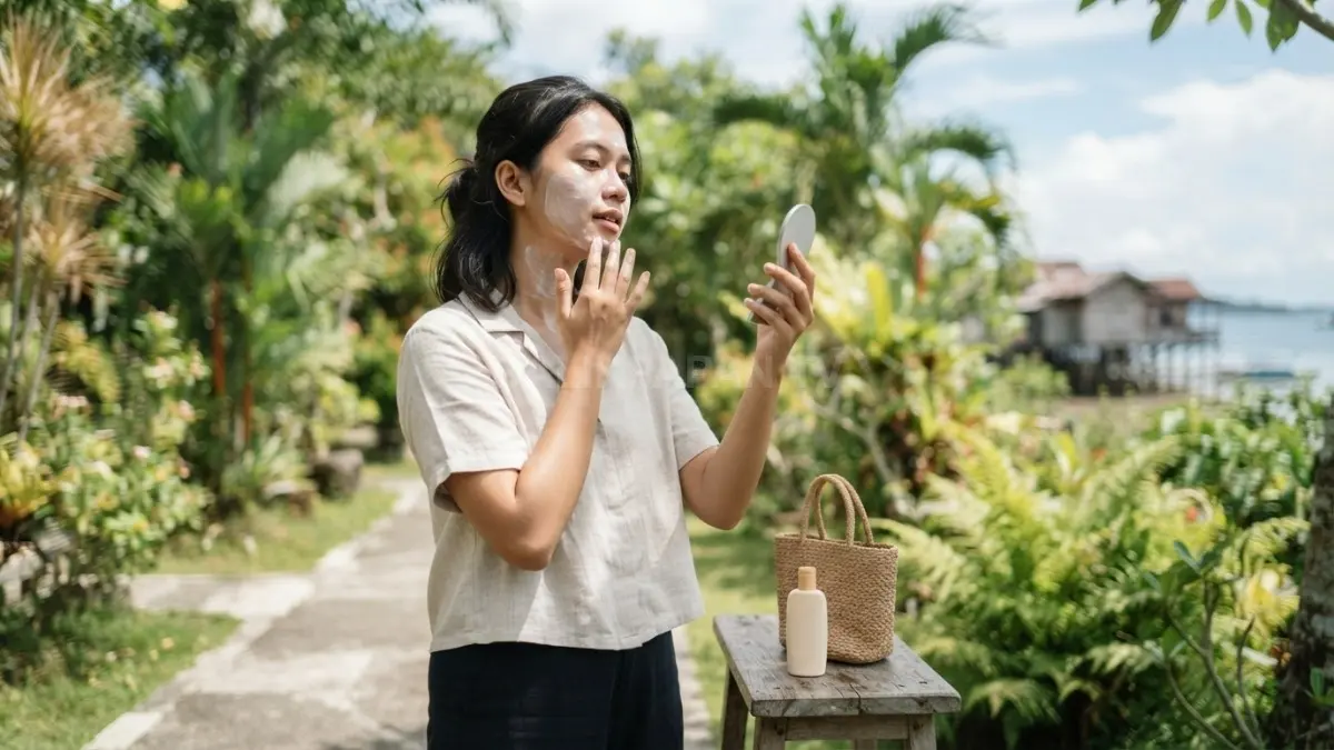 Penggunaan tabur surya secara merata melindungi kulit dari paparan sinar matahari di daerah tropis. (BTV/Ai)