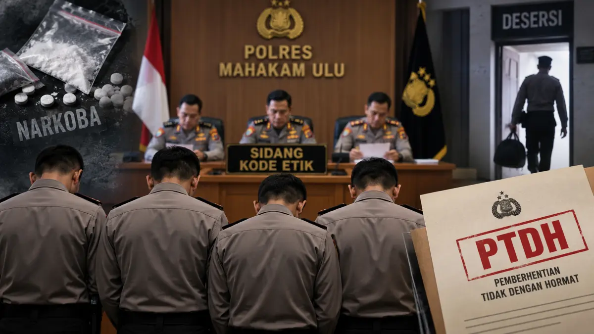 Ilustrasi Sidang kode etik Polres Mahakam Ulu yang menjatuhkan PTDH kepada empat personel terkait narkoba dan desersi.