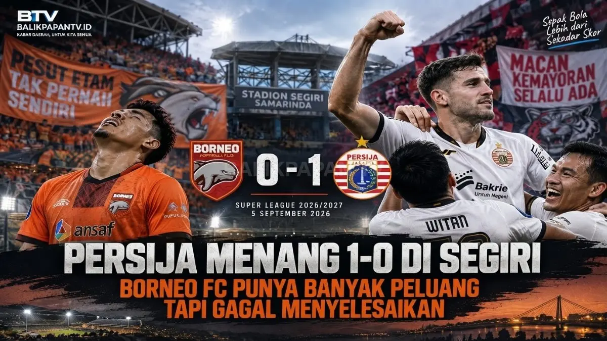 Alexander Jeremejeff dan pemain Persija merayakan gol saat menghadapi Borneo FC di Stadion Segiri, Samarinda.