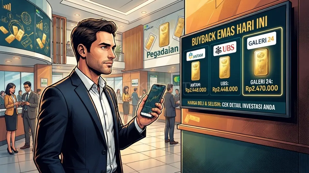 Harga buyback emas stagnan, dengan Galeri 24 mencatat nilai tertinggi di antara tiga merek. [BTV:AI]