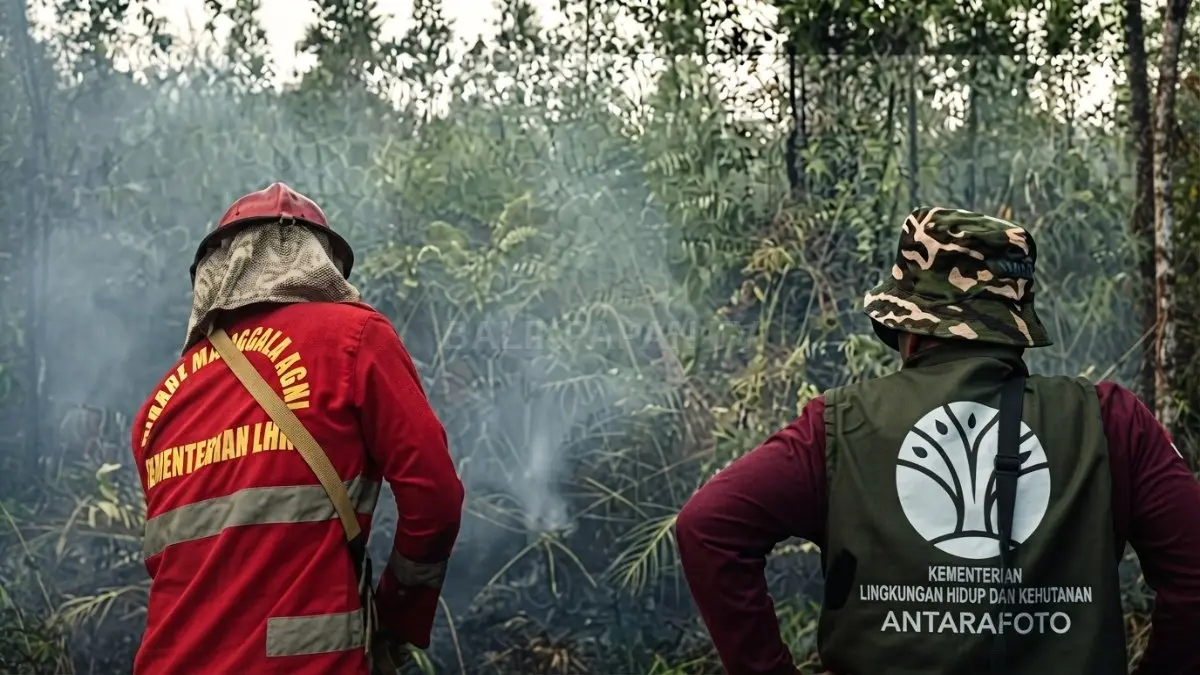 Helikopter water bombing dikerahkan memadamkan karhutla di lima area prioritas sekitar kawasan IKN Kalimantan Timur 