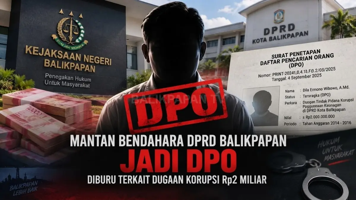 Kejaksaan Negeri Balikpapan menetapkan Dila Ermono Wibowo sebagai DPO dalam perkara dugaan korupsi keuangan DPRD.