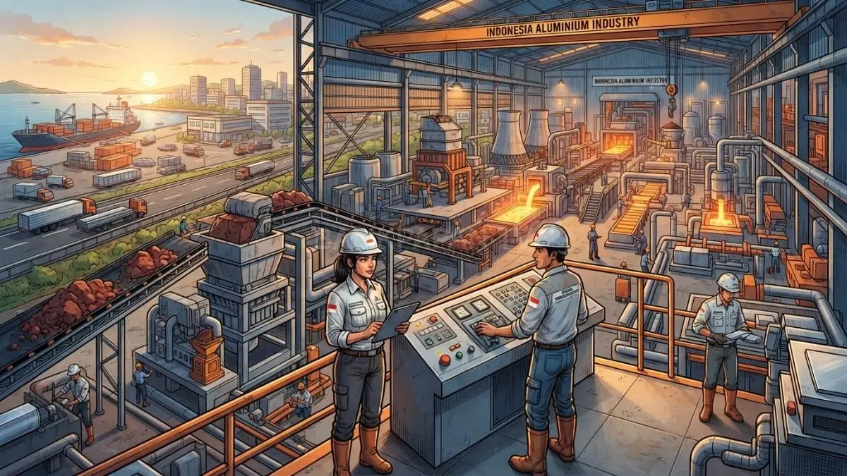 Indonesia memiliki basis bauksit kuat, sementara kapasitas aluminium terus didorong memenuhi kebutuhan industri nasional yang berkembang [BTV:AI]