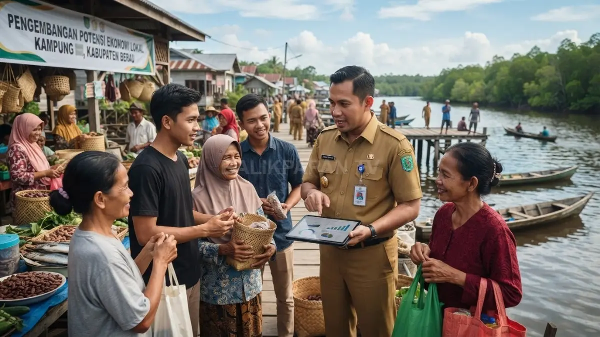 Pengembangan potensi lokal Berau didorong untuk memperkuat ekonomi kampung dan meningkatkan kesejahteraan masyarakat (BTV/AI) (BERAU POST)