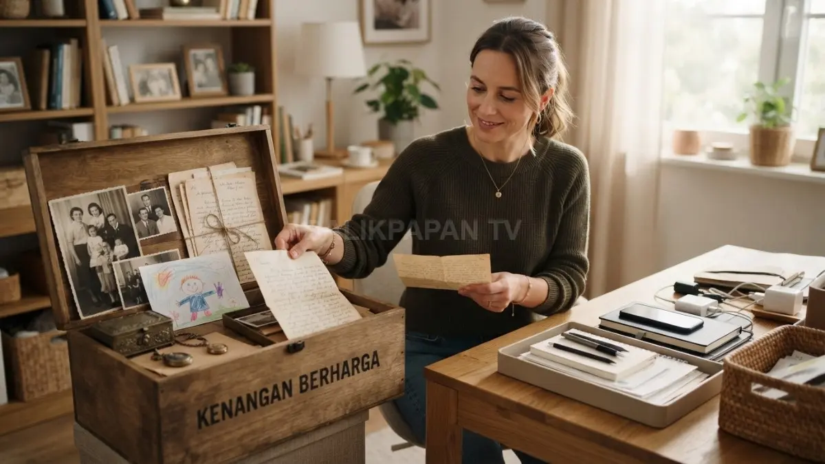 Pisahkan barang sentimental agar kenangan tetap terjaga tanpa membuat ruang penyimpanan sehari-hari menjadi penuh dan berantakan (BTV/AI)