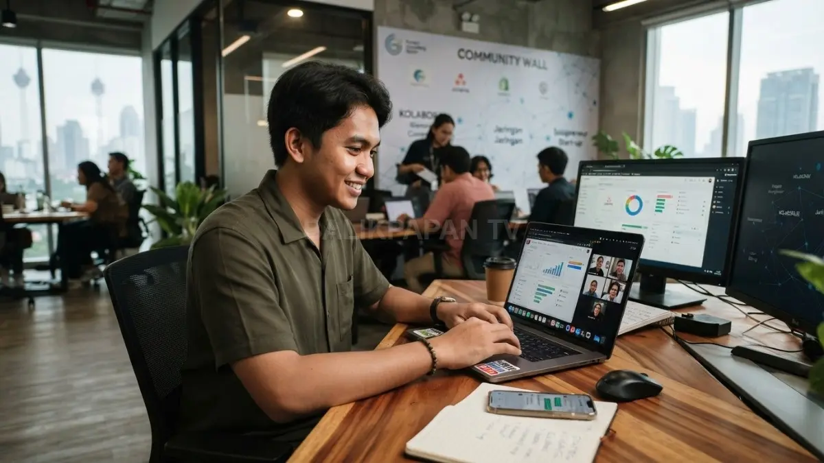 Solopreneur Gen Z mengelola bisnis digital dengan dukungan teknologi, networking, dan kolaborasi produktif.
