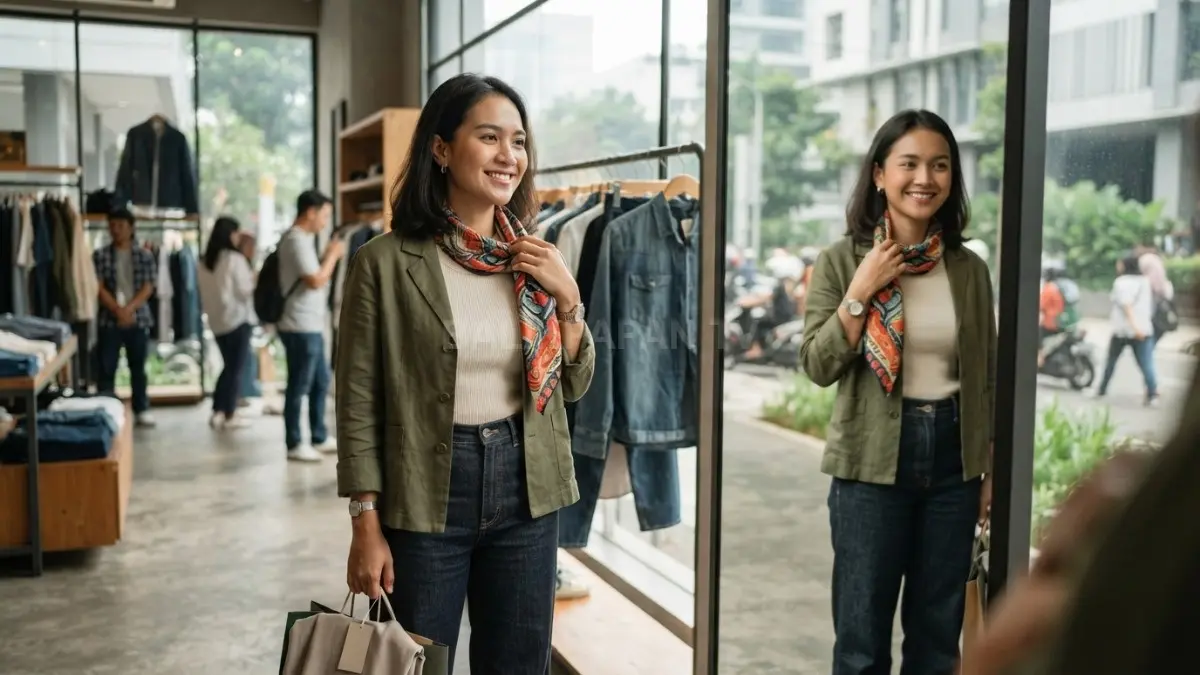 Eksperimen mencoba warna dan model pakaian membantu menemukan gaya pribadi tanpa harus mengikuti semua tren yang ada. (BTV/AI)