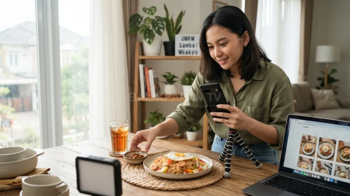 Fotografi HP dapat menjadi peluang jasa konten, mulai dari foto produk hingga video pendek media sosial UMKM (BTV/AI)