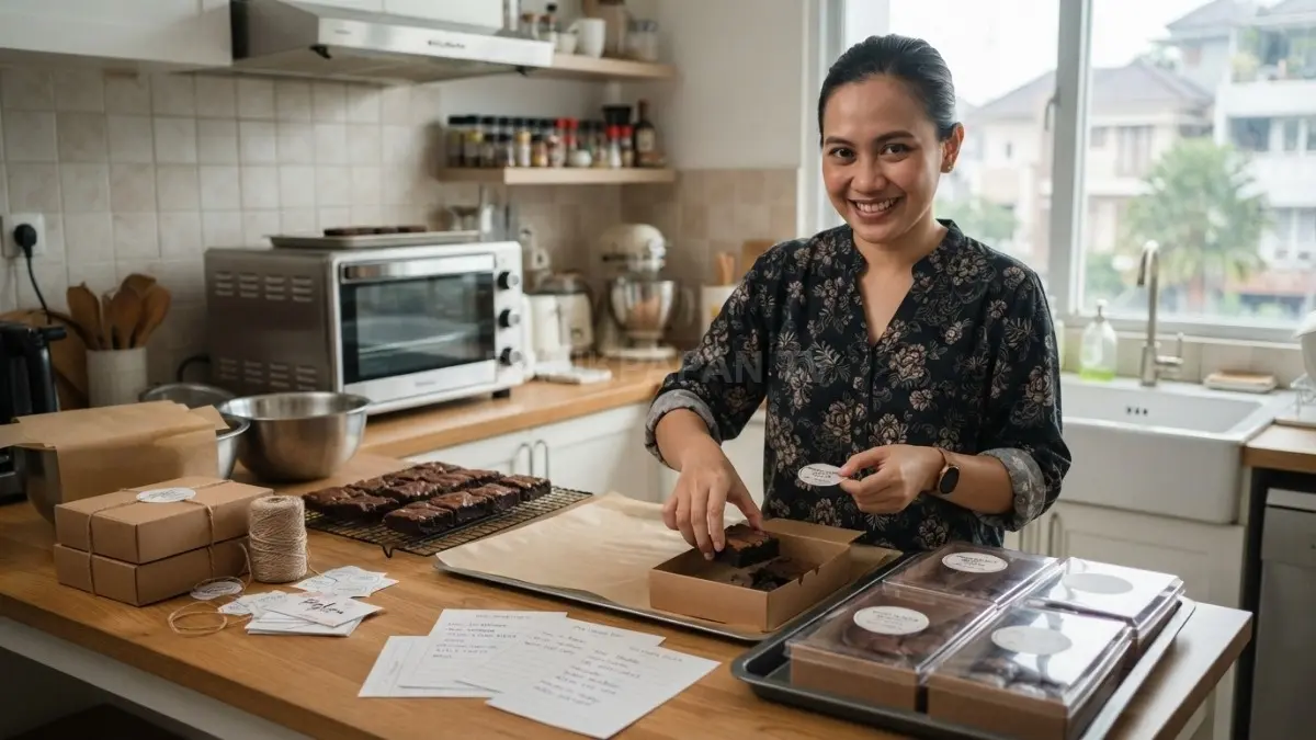 Hobi memasak bisa jadi peluang usaha lewat sistem pre-order, modal kecil, menu terbatas, dan produksi terukur (BTV/AI)

