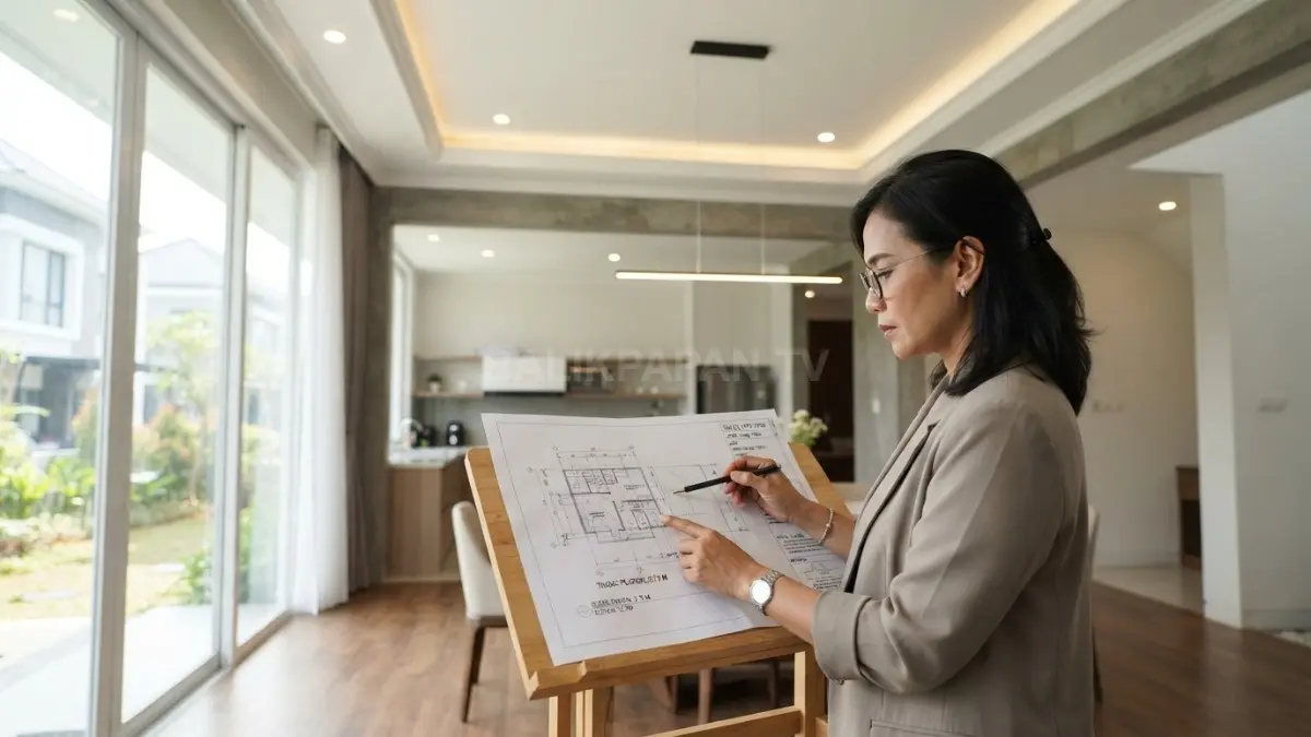 Langit-langit 2,7 meter menciptakan ruang proporsional, nyaman, dan efisien dalam penggunaan material rumah tinggal. (BTV/AI)