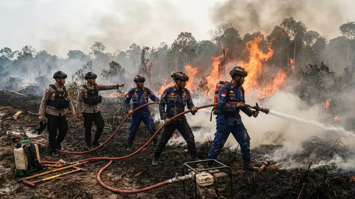 Lima perkara karhutla Bulungan masih didalami polisi, sementara belum ada tersangka yang ditetapkan (BTV/AI)  (HRK)