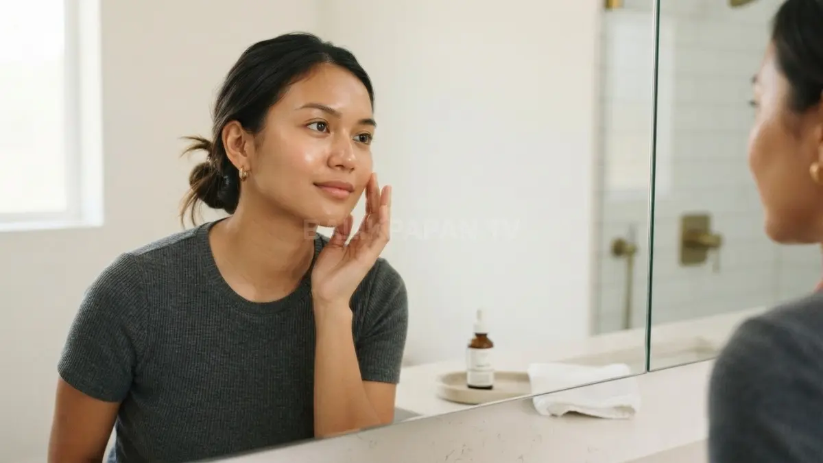 Melihat hasil perawatan kulit bertahap yang sehat dan alami tanpa tergiur klaim instan. (BTV/Ai)