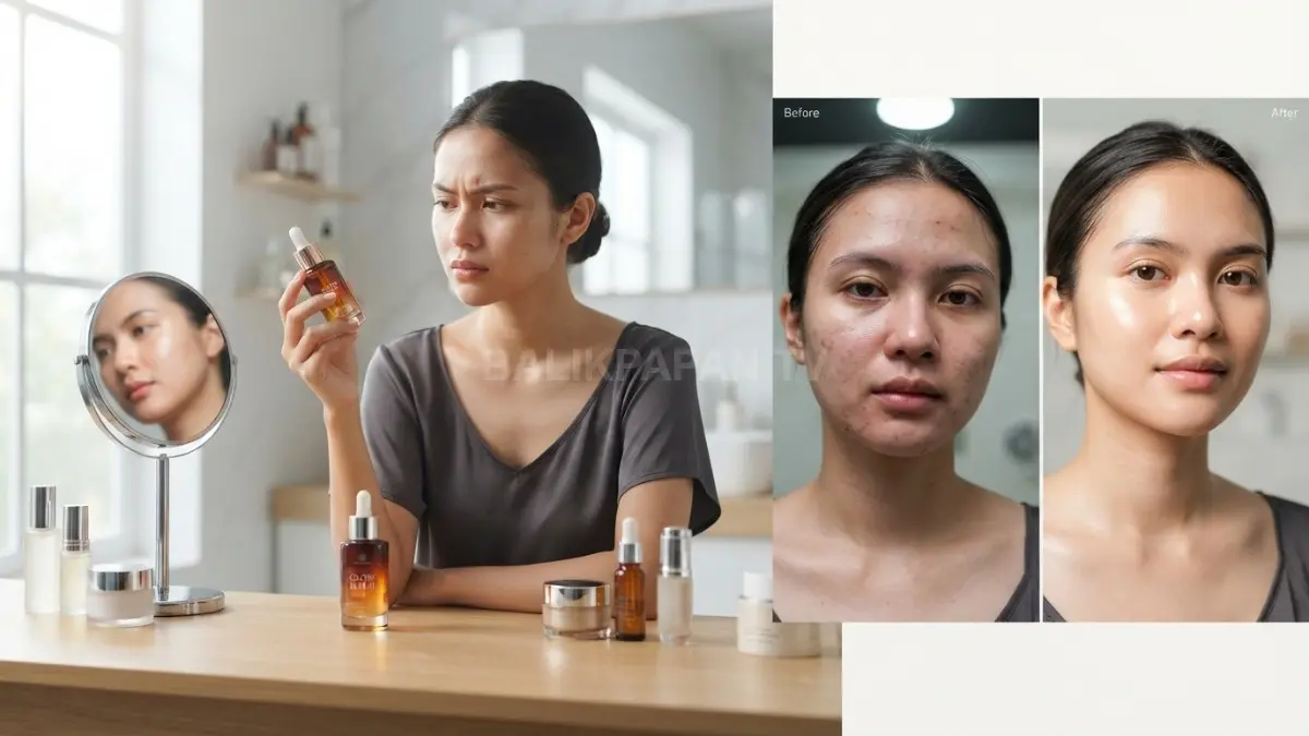 Perbedaan pencahayaan dan sudut kamera dapat memengaruhi hasil foto sebelum dan sesudah perawatan kulit. (BTV/Ai)