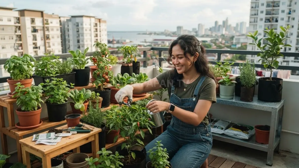 Urban farming dari rumah bisa menjadi hobi produktif sekaligus peluang menghasilkan uang lewat tanaman siap jual (BTV/AI)
