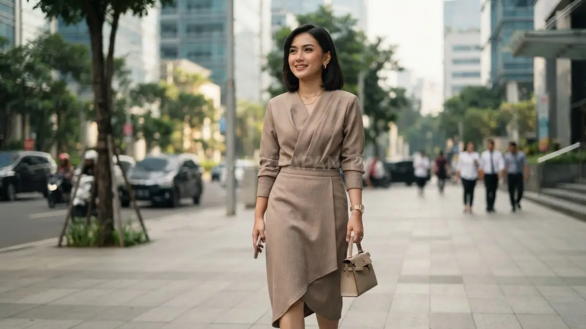 One set elegan membantu tampil stylish tanpa ribet, sekaligus mudah dipadukan kembali untuk berbagai acara. (BTV/AI)
