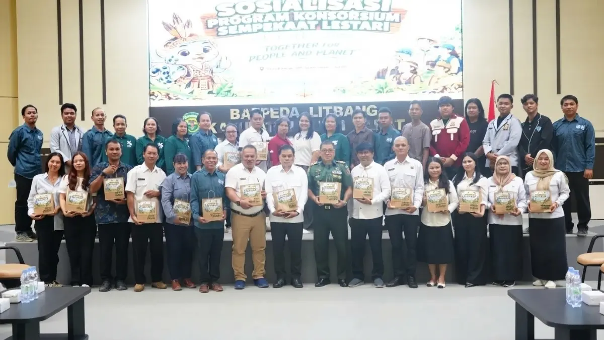 Suasana sosialisasi Konsorsium Sempekat Lestari di Kutai Barat membahas program dan pemberdayaan masyarakat setempat. (DOK. IST/KP)