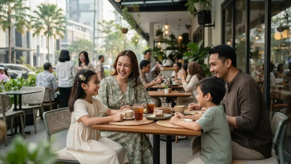 Atur motif sebagai aksen, lalu padukan dengan warna tenang agar tampilan keluarga tetap harmonis. (BTV/AI)
